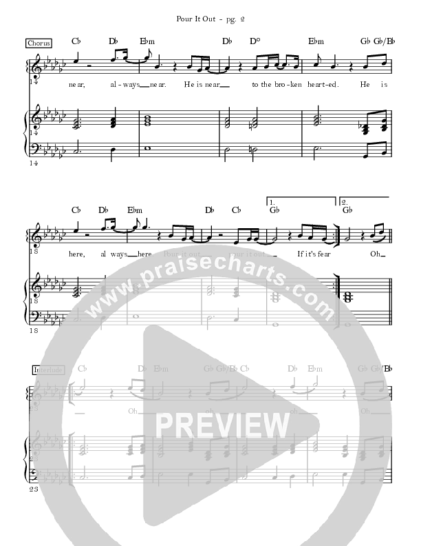 Pour It Out Piano/Vocal (David & Nicole Binion)