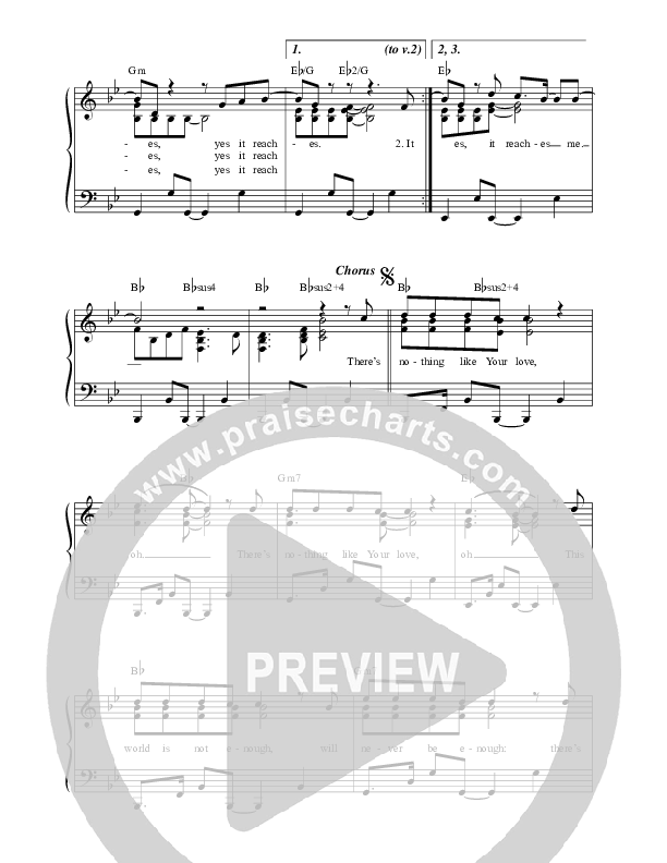 Nothing Like Your Love Lead Sheet (Paul Baloche)