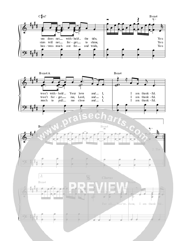 I Am Thankful Lead Sheet (Paul Baloche / Leslie Jordan)