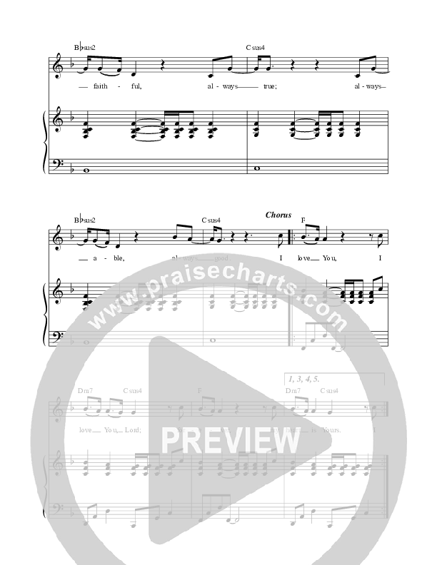 I Love You (Always) Lead & Piano (Paul Baloche)