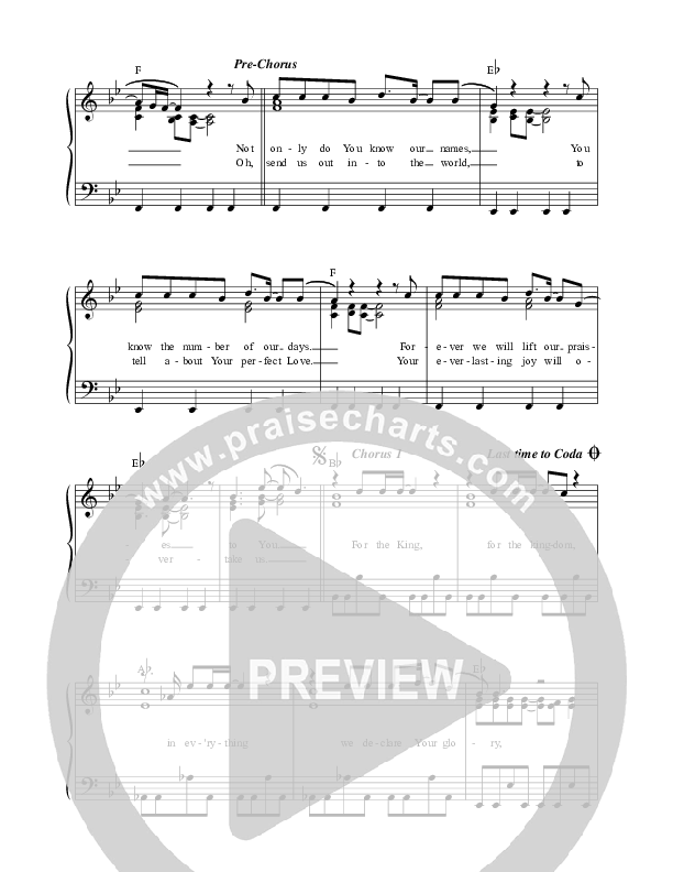 For The King Lead Sheet (Paul Baloche)