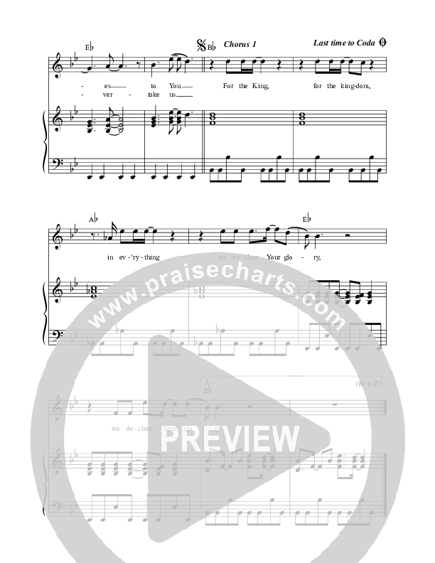 For The King Lead & Piano (Paul Baloche)