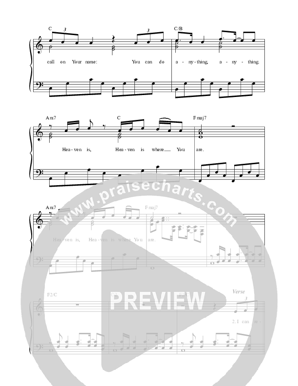 Heaven Is Where You Are Lead Sheet (Paul Baloche / Chris Brown)