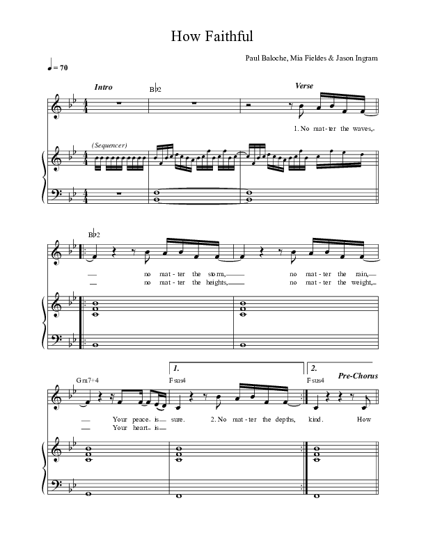 How Faithful Piano/Vocal (Paul Baloche)