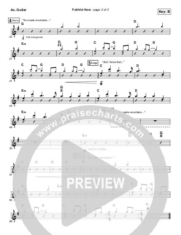 Faithful Now Acoustic Guitar (Vertical Worship)