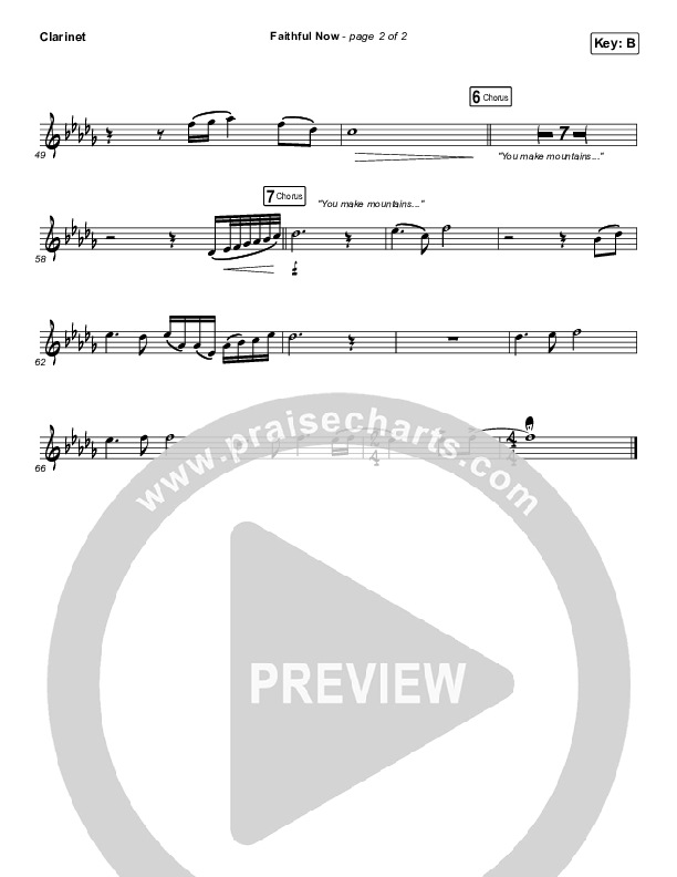 Faithful Now Clarinet (Vertical Worship)