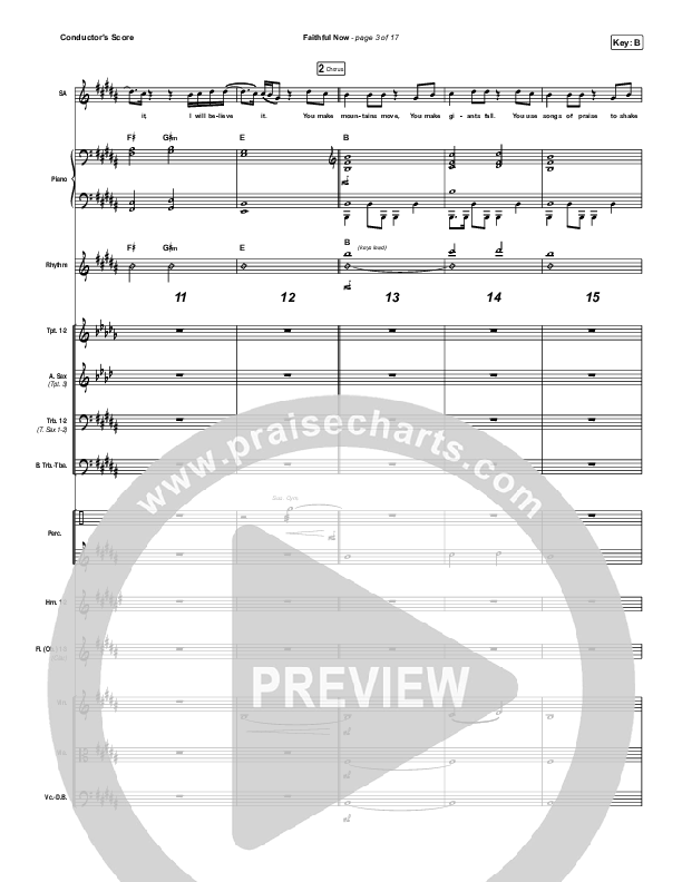 Faithful Now Conductor's Score (Vertical Worship)