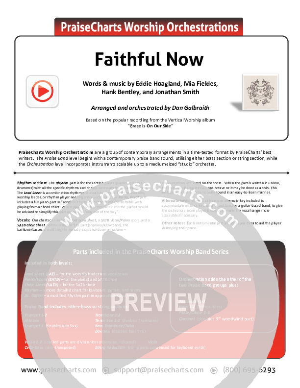 Faithful Now Cover Sheet (Vertical Worship)