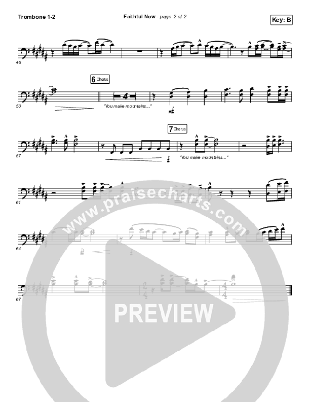 Faithful Now Trombone 1/2 (Vertical Worship)