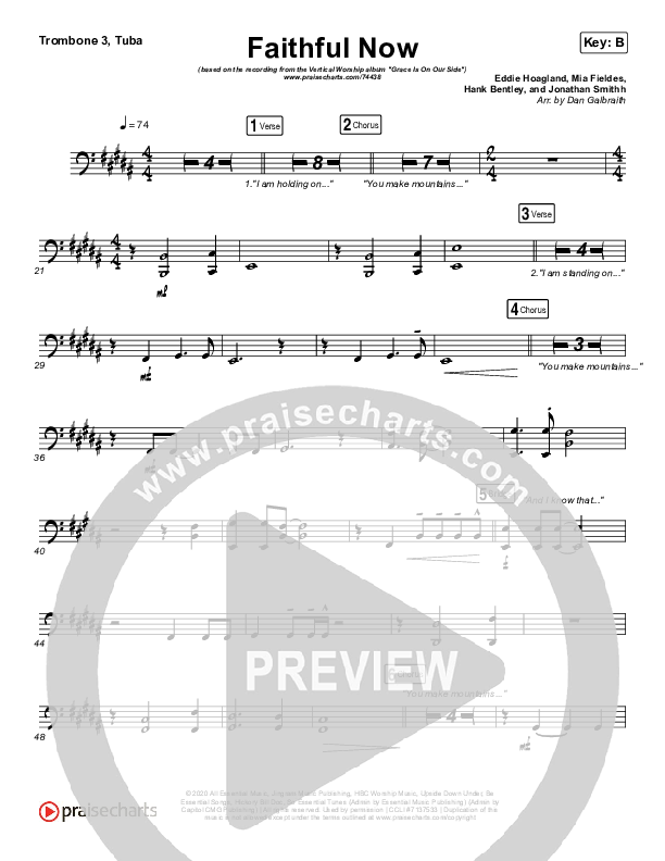 Faithful Now Trombone 3/Tuba (Vertical Worship)