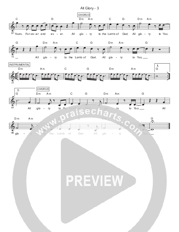 All Glory Lead Sheet (Phil King)