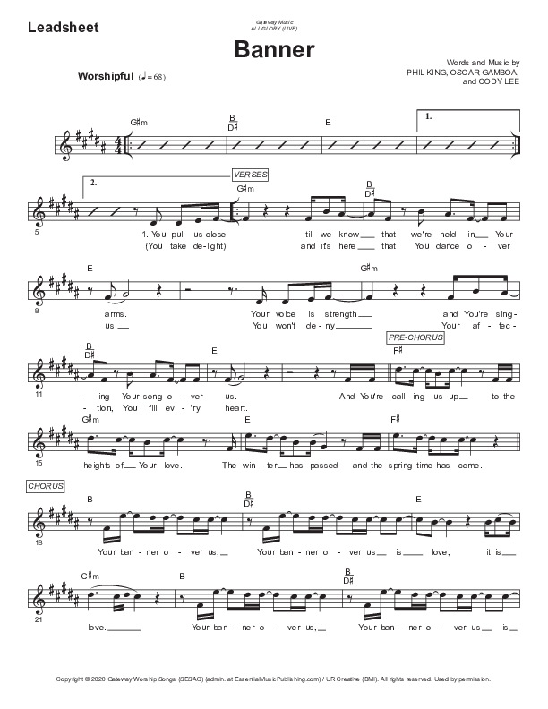 Banner Lead Sheet (Phil King)