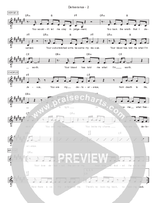 Deliverance Lead Sheet (Phil King / Lauren Mwonga)