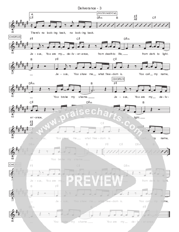 Deliverance Lead Sheet (Phil King / Lauren Mwonga)