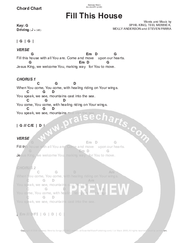 Fill This House Chord Chart (Phil King)