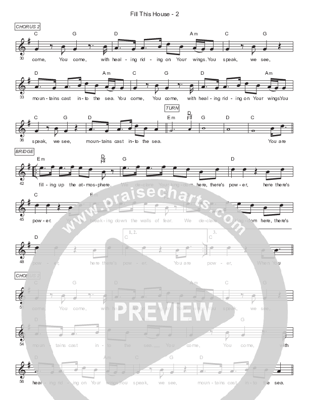 Fill This House Lead Sheet (Phil King)