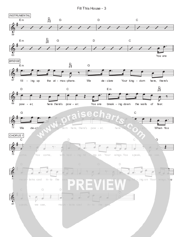 Fill This House Lead Sheet (Phil King)