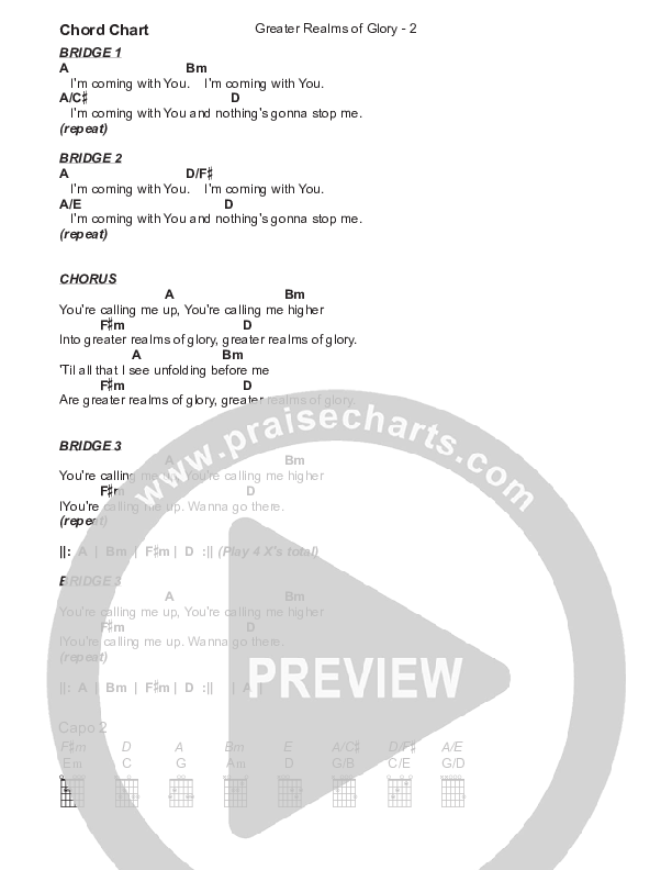 Greater Realms Of Glory Chords & Lyrics (Phil King / Lauren Mwonga)