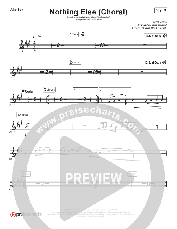 Nothing Else (Choral Anthem SATB) Wind Pack (Cody Carnes / Arr. Luke Gambill)