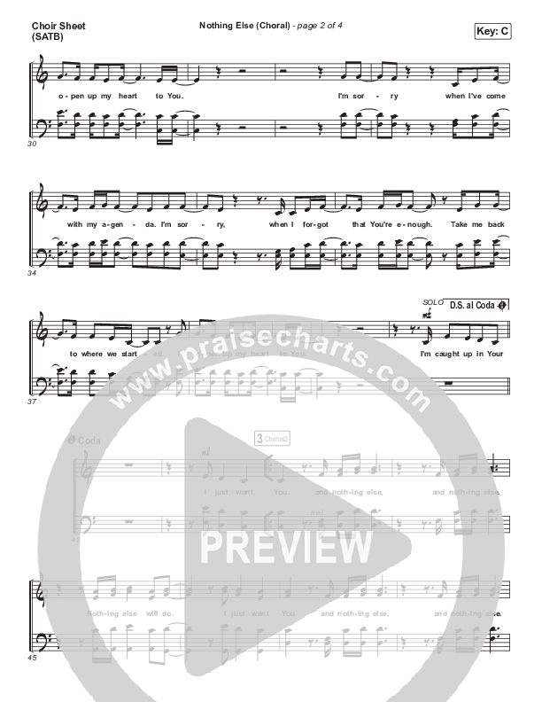 Nothing Else (Choral Anthem SATB) Choir Vocals (SATB) (Cody Carnes / Arr. Luke Gambill)