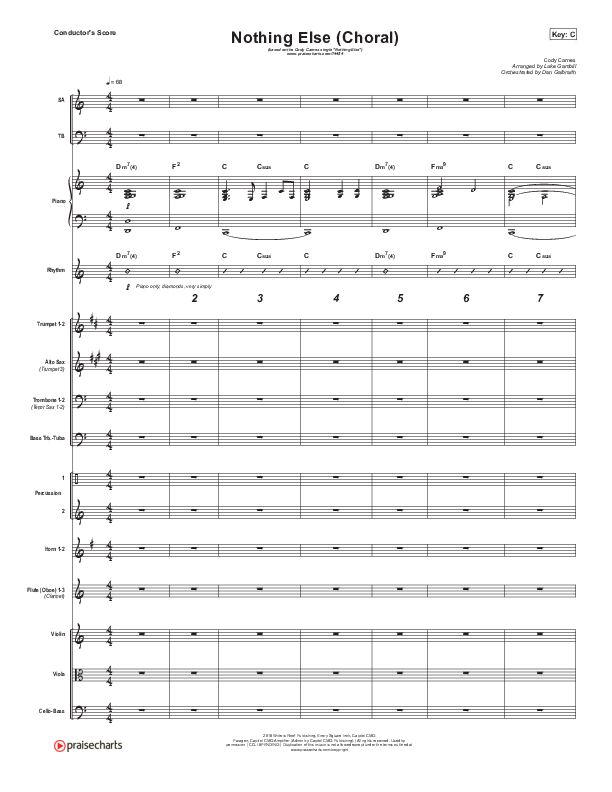 Nothing Else (Choral Anthem SATB) Orchestration (Cody Carnes / Arr. Luke Gambill)
