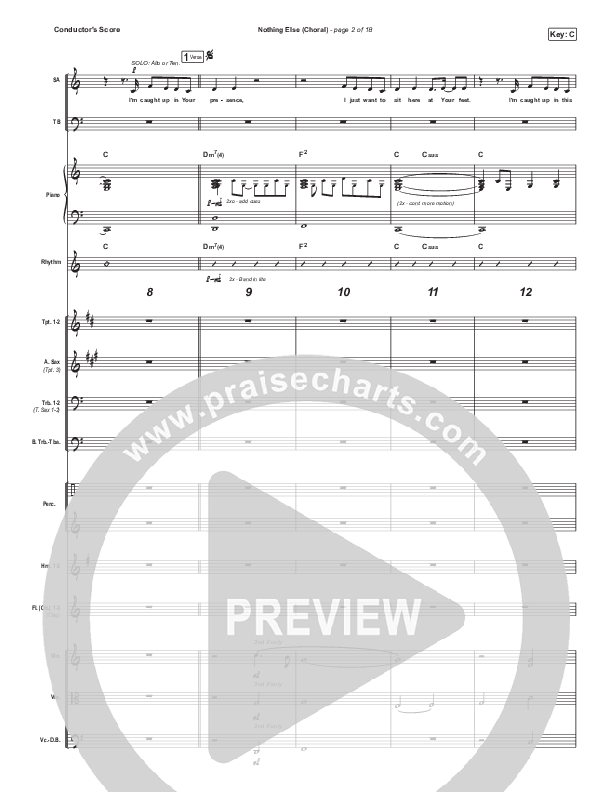 Nothing Else (Choral Anthem SATB) Orchestration (Cody Carnes / Arr. Luke Gambill)