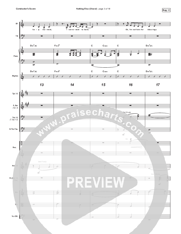 Nothing Else (Choral Anthem SATB) Conductor's Score (Cody Carnes / Arr. Luke Gambill)