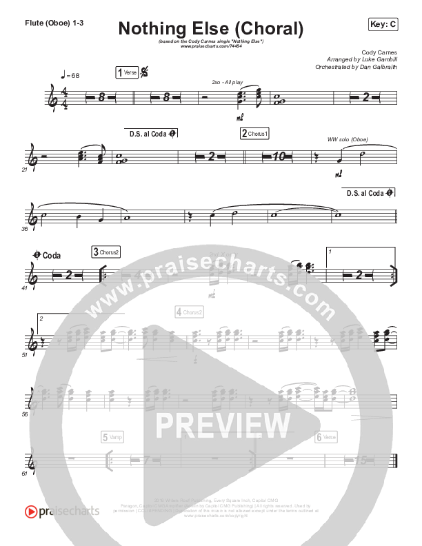 Nothing Else (Choral Anthem SATB) Wind Pack (Cody Carnes / Arr. Luke Gambill)