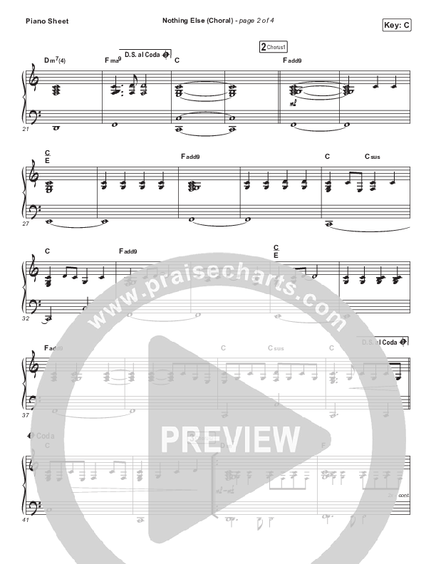 Nothing Else (Choral Anthem SATB) Piano Sheet (Cody Carnes / Arr. Luke Gambill)