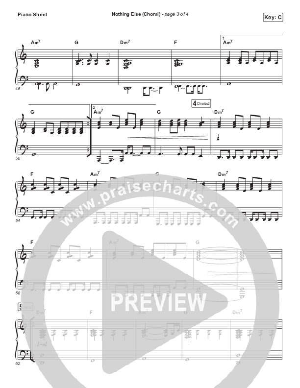 Nothing Else (Choral Anthem SATB) Piano Sheet (Cody Carnes / Arr. Luke Gambill)