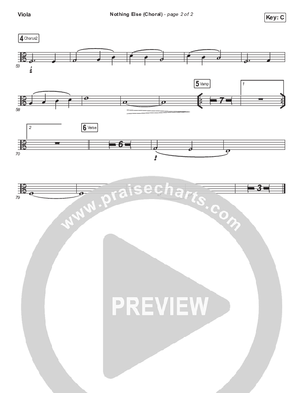 Nothing Else (Choral Anthem SATB) Viola (Cody Carnes / Arr. Luke Gambill)
