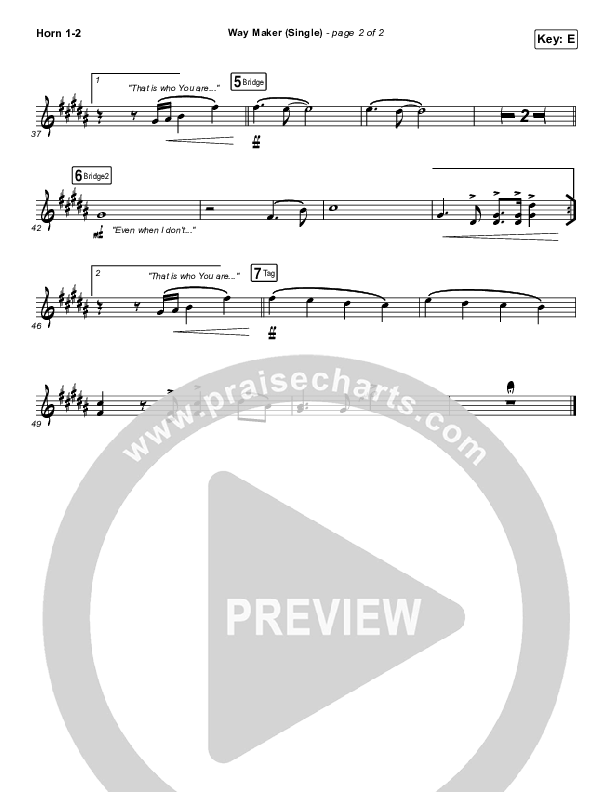 Way Maker (Single) Brass Pack (Leeland)