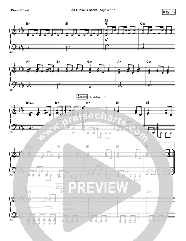 All I Have Is Christ Piano Sheet (Shane & Shane/The Worship Initiative)