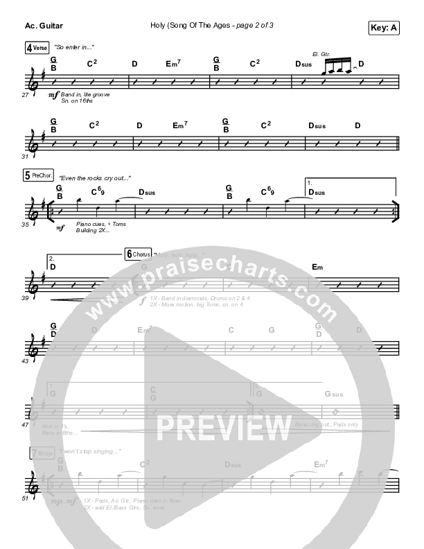 Holy (Song Of The Ages) Acoustic Guitar (The Belonging Co / Andrew Holt)