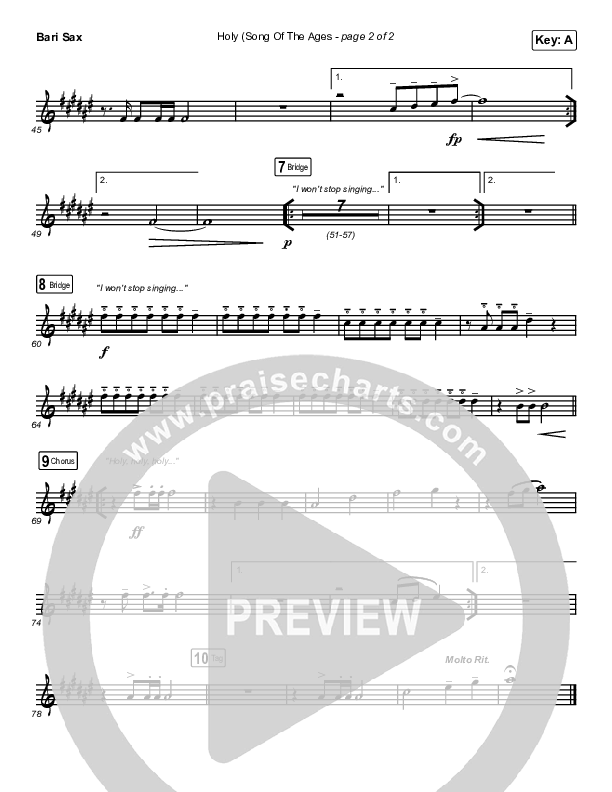 Holy (Song Of The Ages) Bari Sax (The Belonging Co / Andrew Holt)