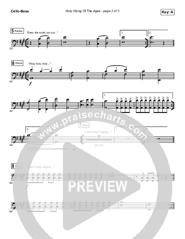 Holy (Song Of The Ages) Cello/Bass (The Belonging Co / Andrew Holt)