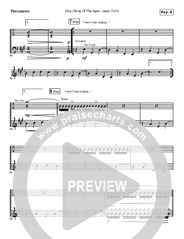 Holy (Song Of The Ages) Percussion (The Belonging Co / Andrew Holt)