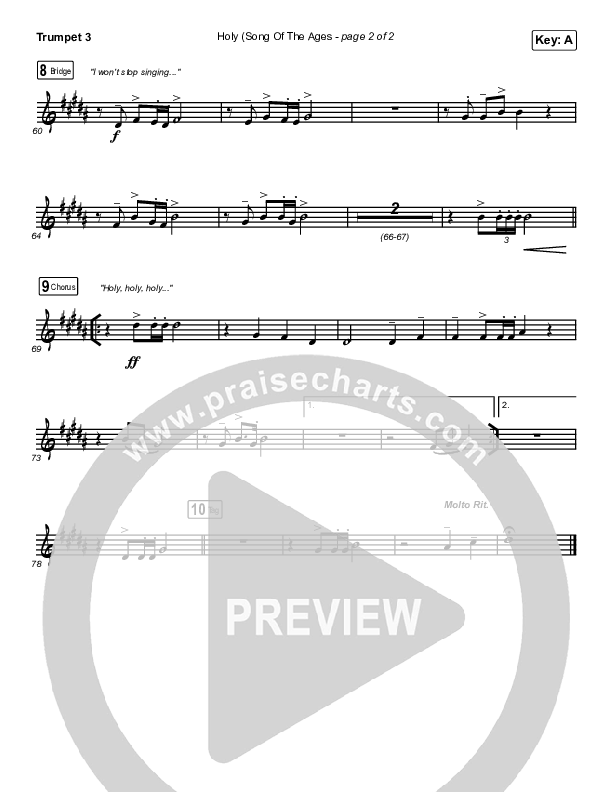 Holy (Song Of The Ages) Trumpet 3 (The Belonging Co / Andrew Holt)