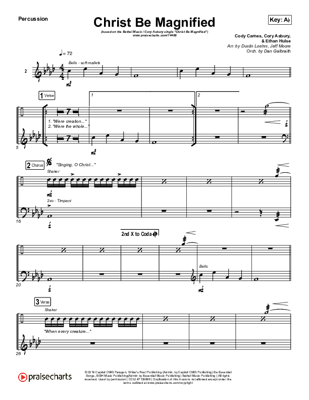 Christ Be Magnified (Live) Percussion (Bethel Music / Cory Asbury)