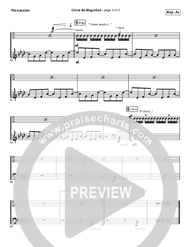 Christ Be Magnified (Live) Percussion (Bethel Music / Cory Asbury)