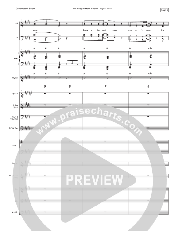 His Mercy Is More (Choral Anthem SATB) Orchestration (Matt Papa / Matt Boswell / Arr. Luke Gambill)