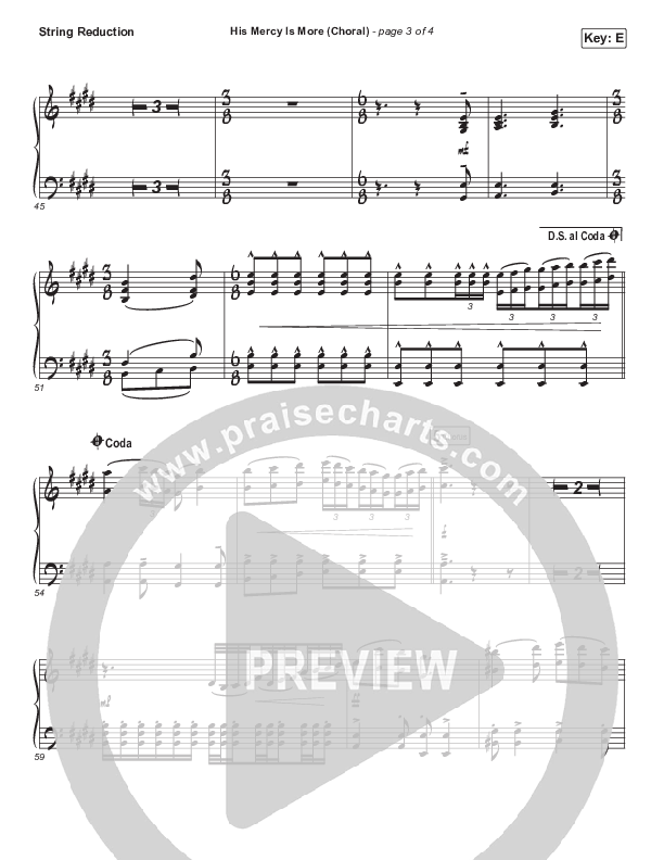 His Mercy Is More (Choral Anthem SATB) Synth Strings (Matt Papa / Matt Boswell / Arr. Luke Gambill)