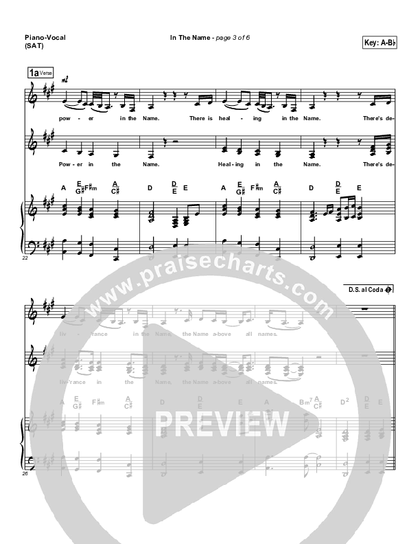 In The Name Piano/Vocal (SAT) (4Given)