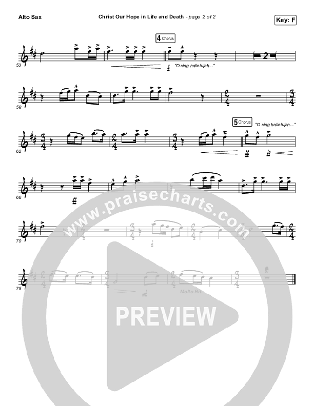 Christ Our Hope In Life And Death Alto Sax (Matt Papa / Keith & Kristyn Getty)