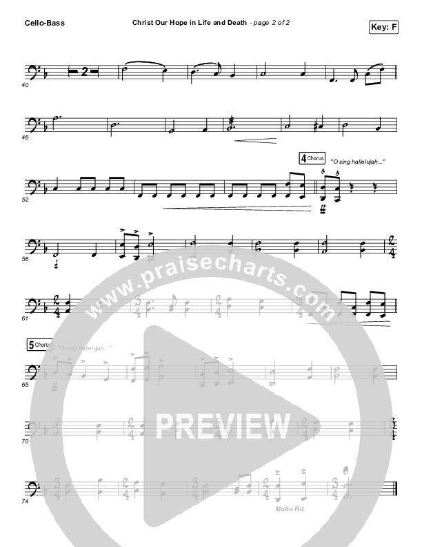 Christ Our Hope In Life And Death Cello/Bass (Matt Papa / Keith & Kristyn Getty)