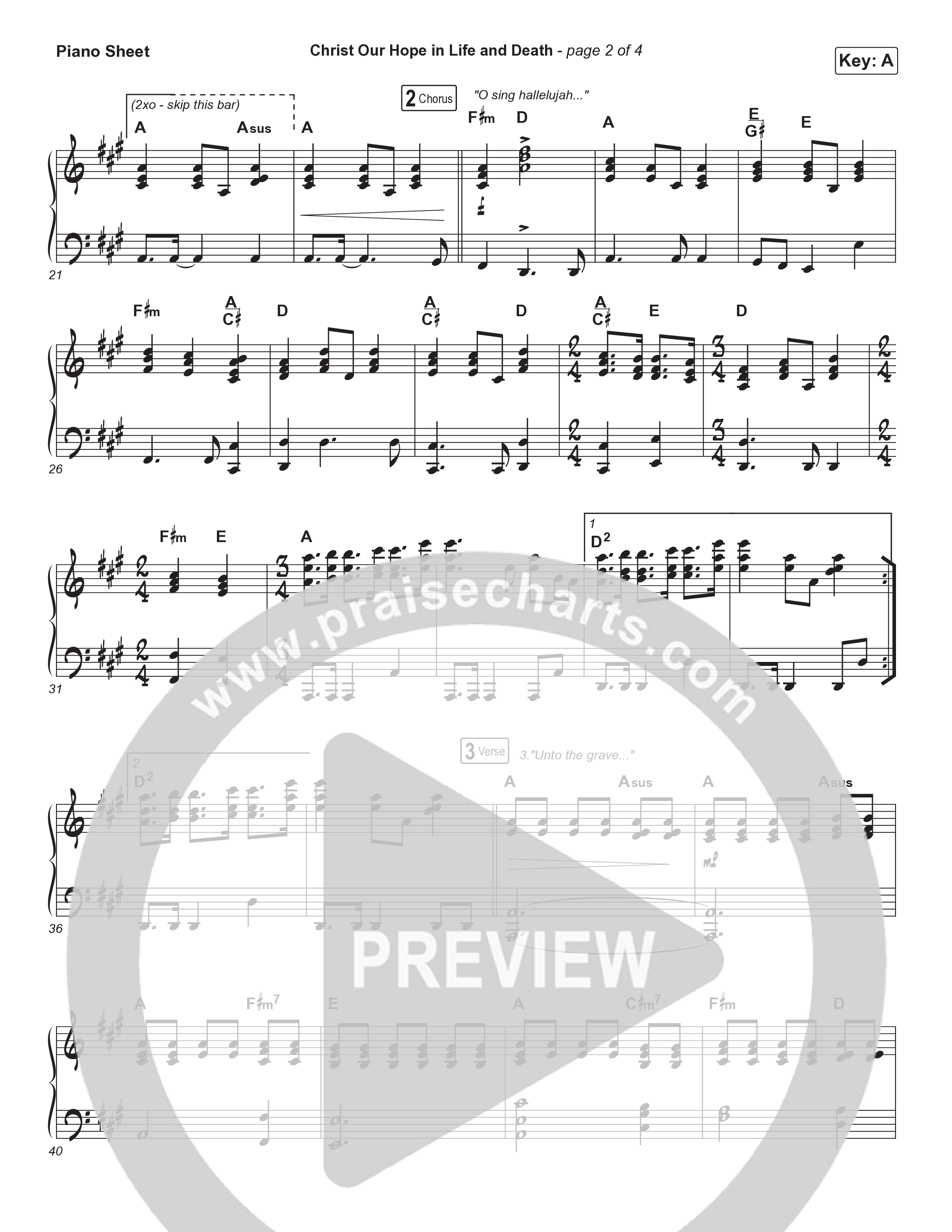 Christ Our Hope In Life And Death Piano Sheet (Matt Papa / Keith & Kristyn Getty)