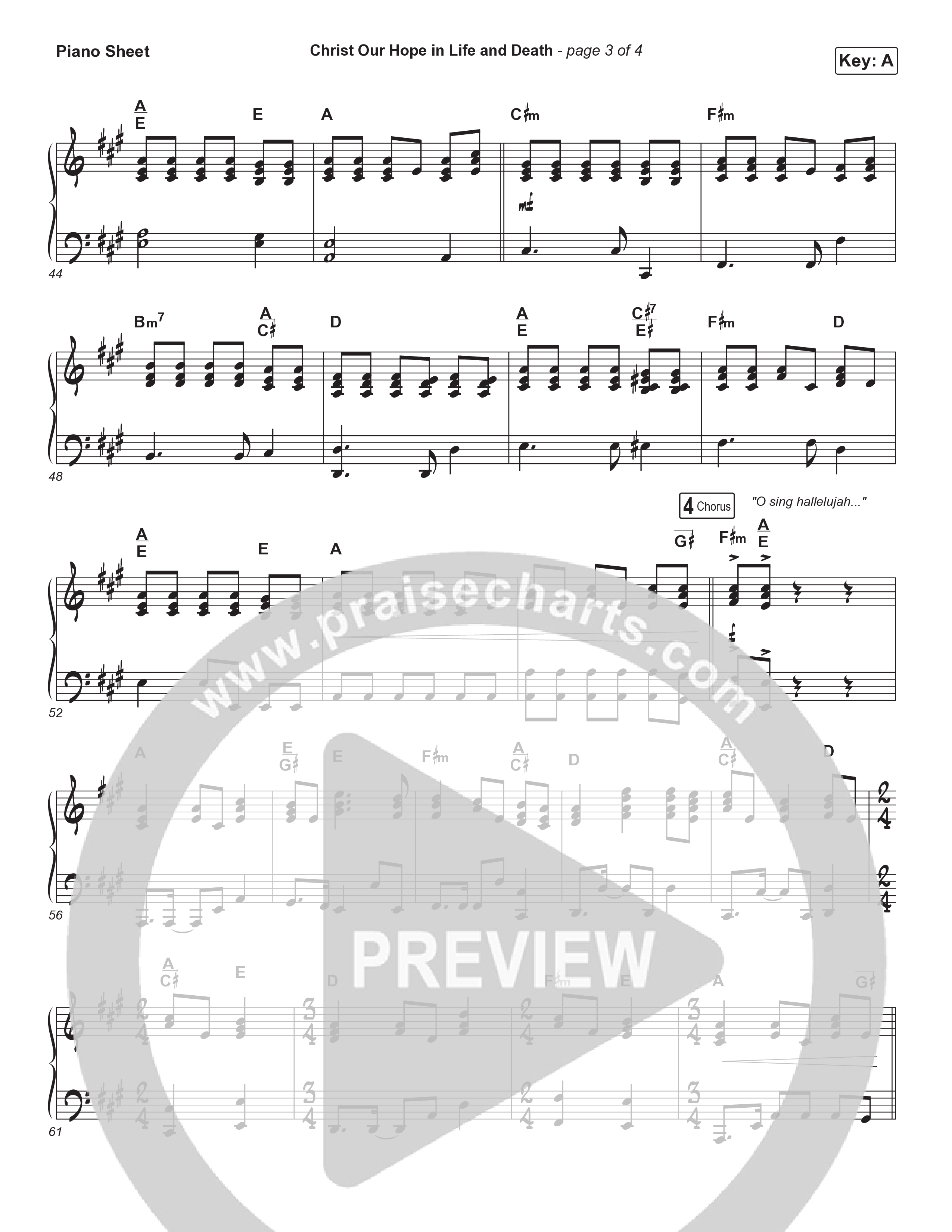 Christ Our Hope In Life And Death Piano Sheet (Matt Papa / Keith & Kristyn Getty)