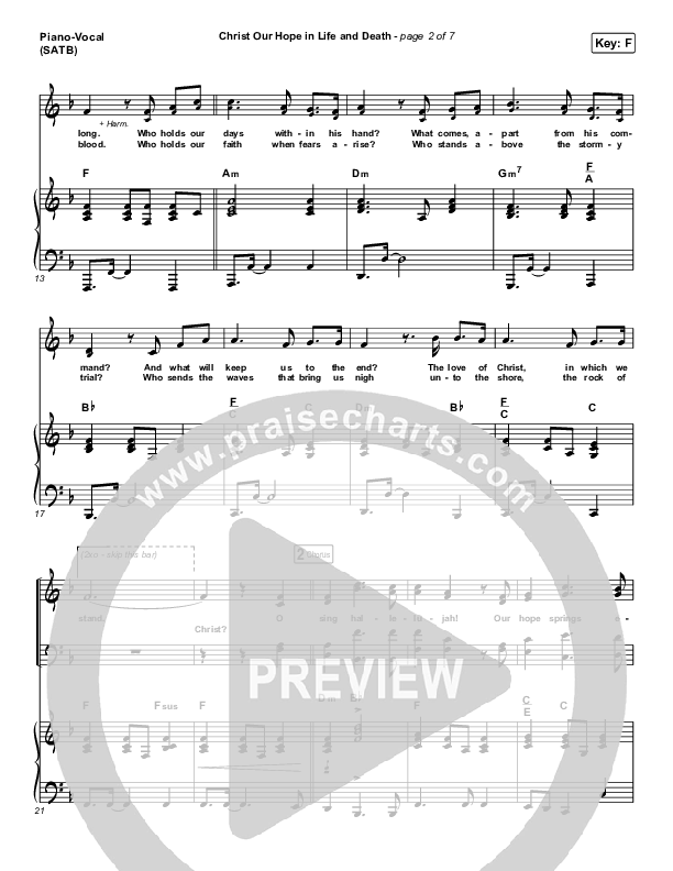 Christ Our Hope In Life And Death Piano/Vocal (SATB) (Matt Papa / Keith & Kristyn Getty)