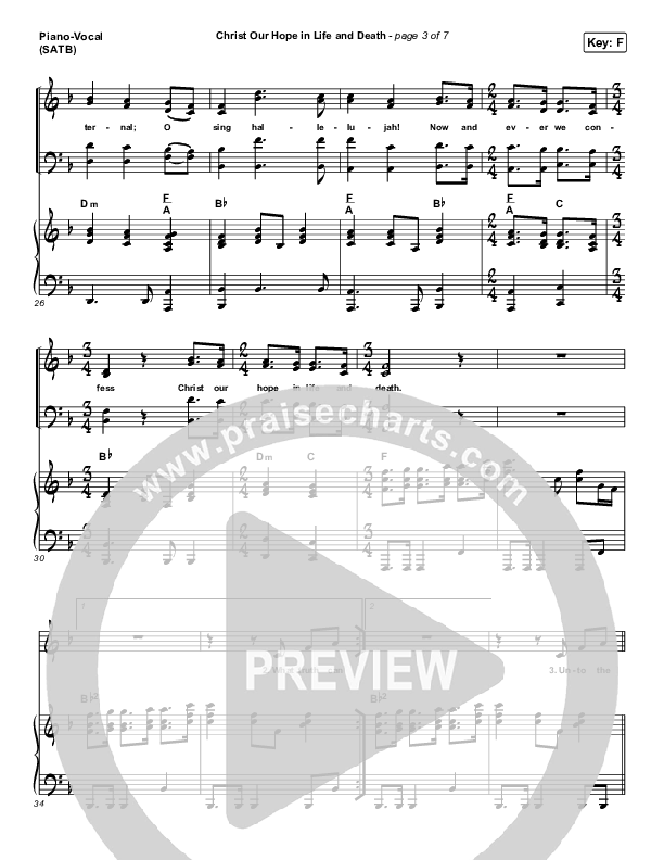 Christ Our Hope In Life And Death Piano/Vocal (SATB) (Matt Papa / Keith & Kristyn Getty)