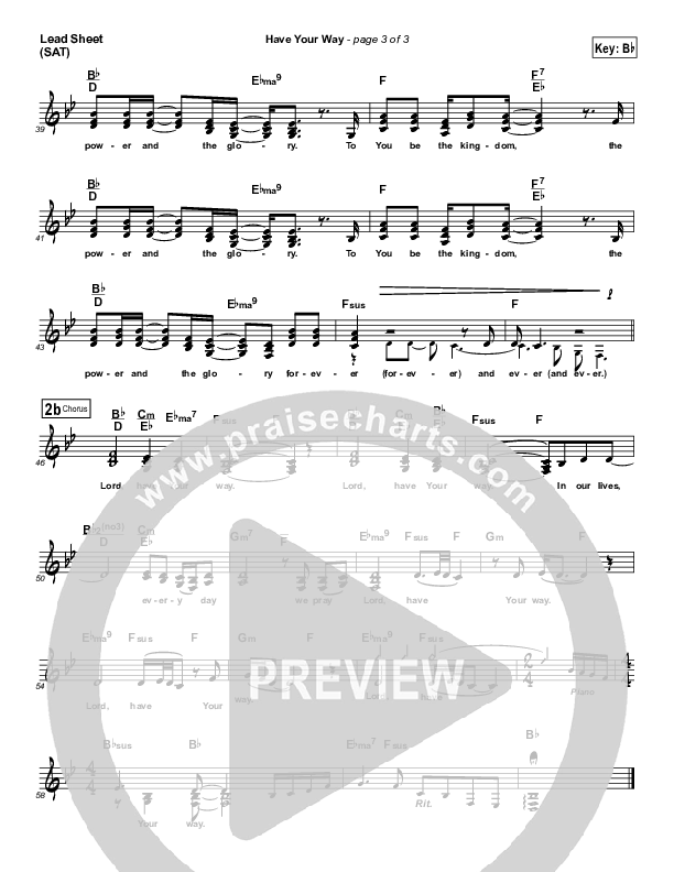 Have Your Way Lead Sheet (SAT) (Evangeline Inman)